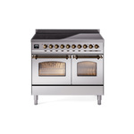 ILVE UPDI406NMPSSB Nostalgie II 40" Induction Range (Triple Glass Door, Stainless Steel, Burnished)