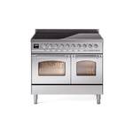 ILVE UPDI406NMPSSC Nostalgie II 40" Induction Range (Triple Glass Door, Stainless Steel, Chrome)