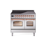 ILVE UPDI406NMPSSP Nostalgie II 40" Induction Range (Triple Glass Door, Stainless Steel, Copper)