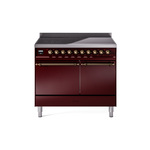 ILVE UPDI406QNMPBUB Nostalgie II 40" Induction Range (Solid Door, Burgundy, Burnished)