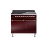 ILVE UPDI406QNMPBUP Nostalgie II 40" Induction Range (Solid Door, Burgundy, Copper)