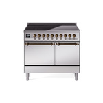 ILVE UPDI406QNMPSSB Nostalgie II 40" Induction Range (Solid Door, Stainless Steel, Burnished)