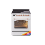 ILVE UPI304NMPRAP Nostalgie II 30" Induction Range (Triple Glass Door, RAL, Copper)