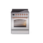 ILVE UPI304NMPSSP Nostalgie II 30" Induction Range (Triple Glass Door, Stainless Steel, Copper)