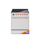 ILVE UPI304QNMPRAP Nostalgie II 30" Induction Range (Solid Door, RAL, Copper)