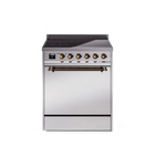 ILVE UPI304QNMPSSB Nostalgie II 30" Induction Range (Solid Door, Stainless Steel, Burnished)