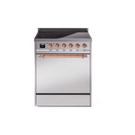 ILVE UPI304QNMPSSP Nostalgie II 30" Induction Range (Solid Door, Stainless Steel, Copper)