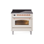 ILVE UPI366NMPAWP Nostalgie II 36 inch Induction Range (Triple Glass Door, Antique White, Copper)