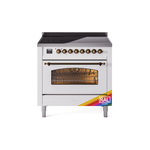 ILVE UPI366NMPRAB Nostalgie II 36 inch Induction Range (Triple Glass Door, RAL, Burnished)