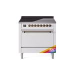 ILVE UPI366QNMPRAB Nostalgie II 36" Induction Range (Solid Door, RAL, Burnished)