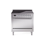 ILVE UPI366QNMPSSC Nostalgie II 36" Induction Range (Solid Door, Stainless Steel, Chrome)