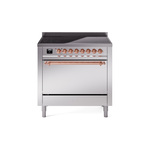 ILVE UPI366QNMPSSP Nostalgie II 36" Induction Range (Solid Door, Stainless Steel, Copper)