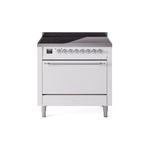 ILVE UPI366QNMPWHC Nostalgie II 36" Induction Range (Solid Door, White, Chrome)