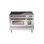 ILVE UPI486NMPSSB Nostalgie II 48" Induction Range  (Triple Glass Door, Stainless Steel, Burnished)