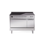 ILVE UPI486QNMPSSC Nostalgie II 48" Induction Range  (Solid Door, Stainless Steel, Chrome)