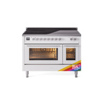 ILVE UPI486WMPRA Professional Plus II 48" Induction Range  (Triple Glass Door, RAL)