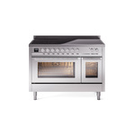 ILVE UPI486WMPSS Professional Plus II 48" Induction Range  (Triple Glass Door, Stainless Steel)