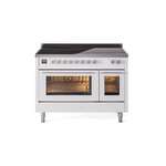 ILVE UPI486WMPWH Professional Plus II 48" Induction Range  (Triple Glass Door, White)