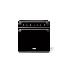 AGA AEL361INMBL 36" Elise Induction Range with 5 Elements, 4.5 cu. ft. Oven Capacity, EasyClean Enamel Oven Interior, European Dual-Convection, Dual Broiler System, 2 Robust Telescopic Glide Out Racks (Matte Black, Brushed Nickel)