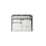 AGA AEL481DFWHT 48" Elise Dual Fuel Range with 6 cu. ft. Oven Capacity, Convection Bake, Broiler, EasyClean Enamel, 5 Sealed Burners (White, Brushed Nickel)