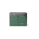 AGA AEL481INABMG 48" Elise Induction Range with 6 cu. ft. Capacity, Residual Heat Inductor, Overheat Detection, Child Safety Lock, 9 Power Levels and Pan Detection (Mineral Green, Antique Brass)