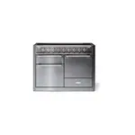 AGA AEL481INABSS 48" Elise Induction Range with 6 cu. ft. Capacity, Residual Heat Inductor, Overheat Detection, Child Safety Lock, 9 Power Levels and Pan Detection (Stainless Steel, Antique Brass)