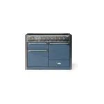 AGA AEL481INABSTB 48" Elise Induction Range with 6 cu. ft. Capacity, Residual Heat Inductor, Overheat Detection, Child Safety Lock, 9 Power Levels and Pan Detection (Stone Blue, Antique Brass)