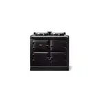 AGA AER7339BLK 39" AGA eR7 100 Classic Cast Iron Range with 2 Hotplates, Altrashell Coating, Touch-Screen Panel, 3 Ovens (Black)