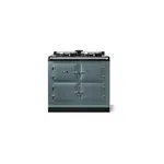 AGA AER7339SLT 39" AGA eR7 100 Classic Cast Iron Range with 2 Hotplates, Altrashell Coating, Touch-Screen Panel, 3 Ovens (Slate)