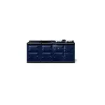 AGA AER7783WGDBL 83" AGA eR7 210 Classic Cast Iron Range with Warming Plate Hotcupboard and 4 Top Burner Dual Fuel Module, 2 Hotplates, 7 Ovens  (Dark Blue, Natural Gas)