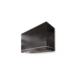 AGA AH4854LGEBLKBN 48"W x 54"H Loge Wall Mount Box Style Hood with 1200 CFM, LED Lighting, Dishwasher Safe Commercial Style Baffle Filters, 3 Speed Electronic Touch Controls (Gloss Black, Brushed Nickel)