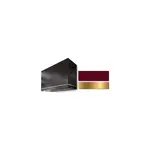 AGA AH4854LGECNBBB 48"W x 54"H Loge Wall Mount Box Style Hood with 1200 CFM, LED Lighting, Dishwasher Safe Commercial Style Baffle Filters, 3 Speed Electronic Touch Controls (Cranberry, Brushed Brass)