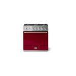 AGA AMC36DFCNB 36" Mercury Dual Fuel Natural Gas Range with 4.5 cu. ft. Capacity, Dual Broiler System, 5 Sealed Solid Brass Burners, Continuous Cast Iron Cooktop, Storage Drawer (Cranberry)