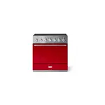 AGA AMC36INPCR 36" Mercury Induction Range with 5 Elements, 4.5 cu. ft. Capacity Oven, True European Convection and Storage Drawer (Piccadilly Red)