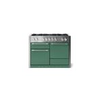 AGA AMC48DFMG 48" Mercury Series Freestanding Dual Fuel Range with 5 Sealed Brass Burners, 17K BTU Power Burner, EasyClean Enamel, Three Ovens, 8-Pass Broiler, True European convection oven (Mineral Green)