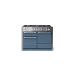 AGA AMC48DFSTB 48" Mercury Series Freestanding Dual Fuel Range with 5 Sealed Brass Burners, 17K BTU Power Burner, EasyClean Enamel, Three Ovens, 8-Pass Broiler, True European convection oven (Stone Blue)