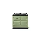 AGA AR7339OLI 39" AGA R7 100 Classic Cast Iron Range with 2 Hotplates, Altrashell Coating, Touch-Screen Panel, 3 Ovens with 24/7 Always-On Radiant Heat Collection (Olivine)