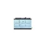 AGA AR7560IDEB 60" AGA R7 150 Classic Cast Iron Range with Induction Hotcupboard, 2 Hotplates, 5 Ovens with 24/7 Always-On Radiant Heat Collection, Altrashell Coating (Duck Egg Blue)