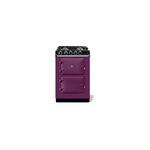 AGA ATC2DFAUB 24" City24 Cast Iron Dual Fuel Range with 2 Multi-Function Cast Iron Electric, Ovens Roasting/Baking Oven and Slow Cook Oven, 4 Burner Cooktop (Aubergine)