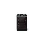 AGA ATC2DFBLK 24" City24 Cast Iron Dual Fuel Range with 2 Multi-Function Cast Iron Electric, Ovens Roasting/Baking Oven and Slow Cook Oven, 4 Burner Cooktop (Black)