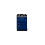 AGA ATC2DFDBL 24" City24 Cast Iron Dual Fuel Range with 2 Multi-Function Cast Iron Electric, Ovens Roasting/Baking Oven and Slow Cook Oven, 4 Burner Cooktop (Dark Blue)