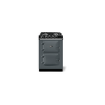 AGA ATC2DFSLT 24" City24 Cast Iron Dual Fuel Range with 2 Multi-Function Cast Iron Electric, Ovens Roasting/Baking Oven and Slow Cook Oven, 4 Burner Cooktop (Slate)