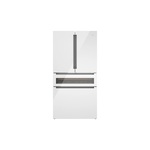 Bosch B36CL81ENW 36" 800 Series Smart Counter-Depth 4-Door Refrigerator with 20.5 cu. ft. Total Capacity, Refreshment Center, Energy Star, Home Connect, Glass Front Drawer, Star K (White)