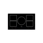 Blomberg CTI36510 36" Induction Cooktop with 5 Induction Zones, 9 Cooking Levels, Front Touch Controls, Fully Automatic Cooling System and Warming Function in Black