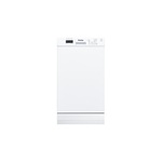 Danby DDW18D1EW 18" Built in Dishwasher with 10 Place Settings, 4 Cycles, Stainless Steel Tub and Energy Star Compliant (White)