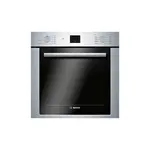 Bosch HBE5453UC 24" Single Wall Oven with 2.8 cu. ft. Capacity, European Convection, Telescopic Extension Rail, DualClean System, in Stainless Steel