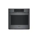 Bosch HBL8444RUC 30" 800 Series Smart Single Wall Oven with 4.6 cu. ft. Capacity, Air Fry, Home Connection, SideOpening Door and Temperature Probe in Black Stainless Steel (Right Hinge)