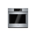 Bosch HBLP451LUC Benchmark Series 30" Single Wall Oven with 4.6 Cu. Ft. Oven Capacity, Self Clean, TFT Control, Convection Multi-Rack and Temperature Probe in Stainless Steel (Left Hinge)