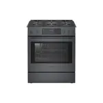 Bosch HGI8046UC 30 inch 800 Series Slide In Gas Range with 5 Sealed Burners, 4.8 cu. ft. Oven Capacity, Convection, Self-Cleaning Mode, and Warming Drawer (Black Stainless Steel)