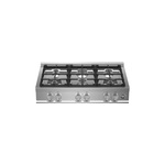 Bertazzoni MAST366RTXELP Master Series 36" Gas Rangetop with 6 Sealed Burners, Gast Iron Grates, Failsafe Thermocouple Technology, in Stainless Steel (Liquid Propane)